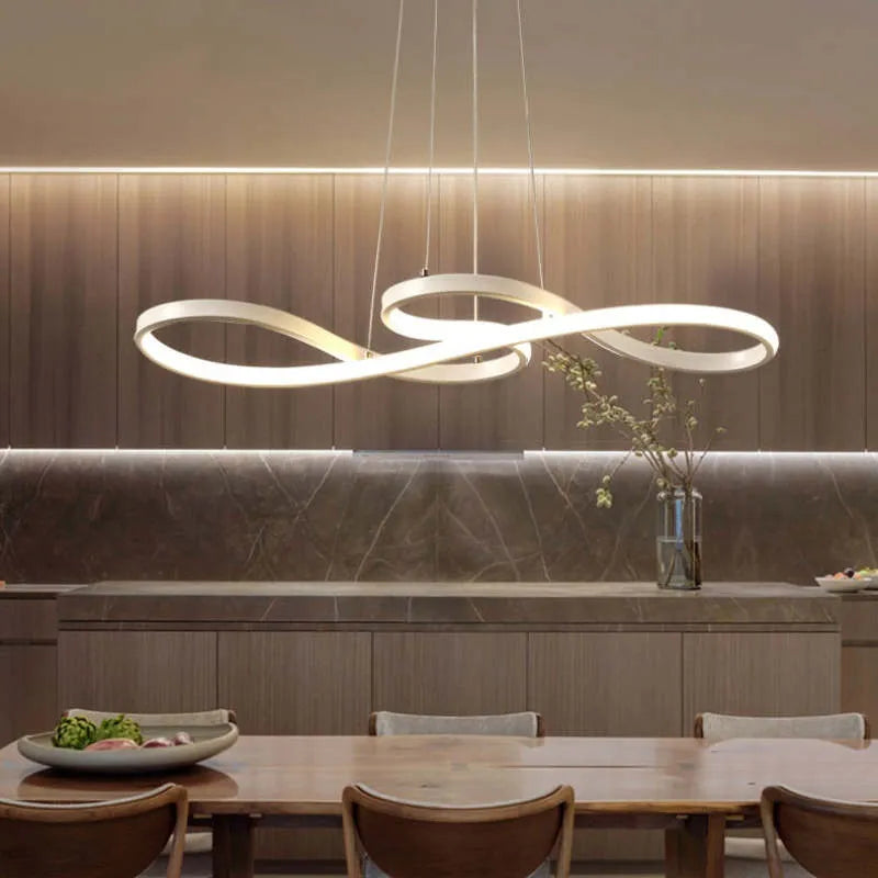 36 W LED-pendellampa i aluminium — 75 cm lång, 23 cm bred - Desfino