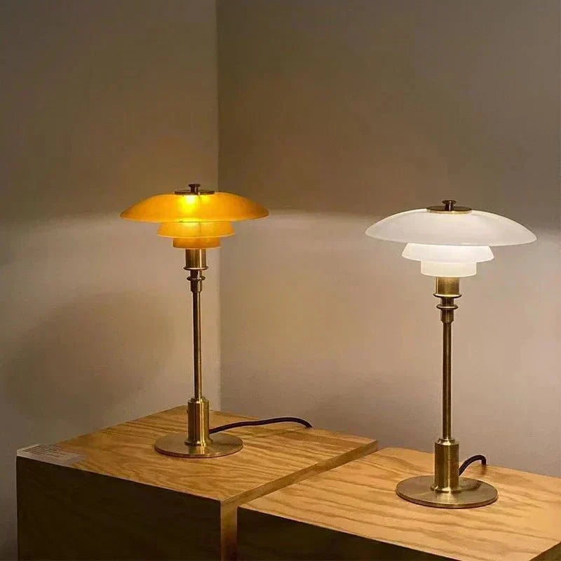 Asterin Art Deco Desk Lamp — Bold Geometric Pattern