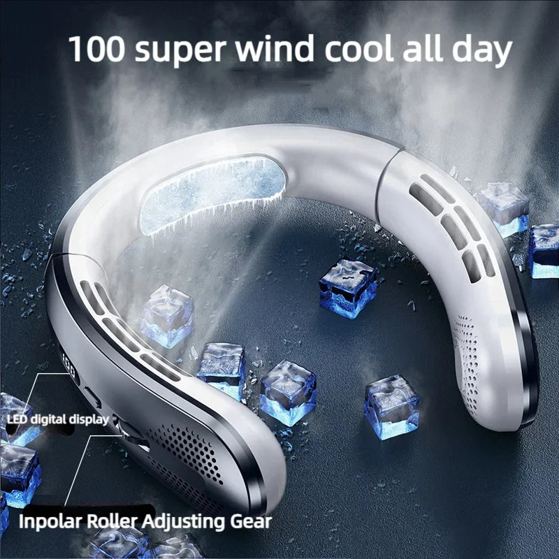 VeyraCool Flex 100 Neck Fan — bezlopatkový, 100 rychlostí, 8000mAh - Desfino