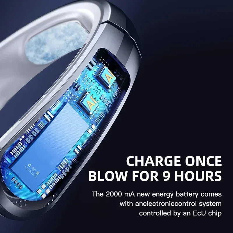 VeyraCool Flex 100 Neck Fan — bezlopatkový, 100 rychlostí, 8000mAh - Desfino