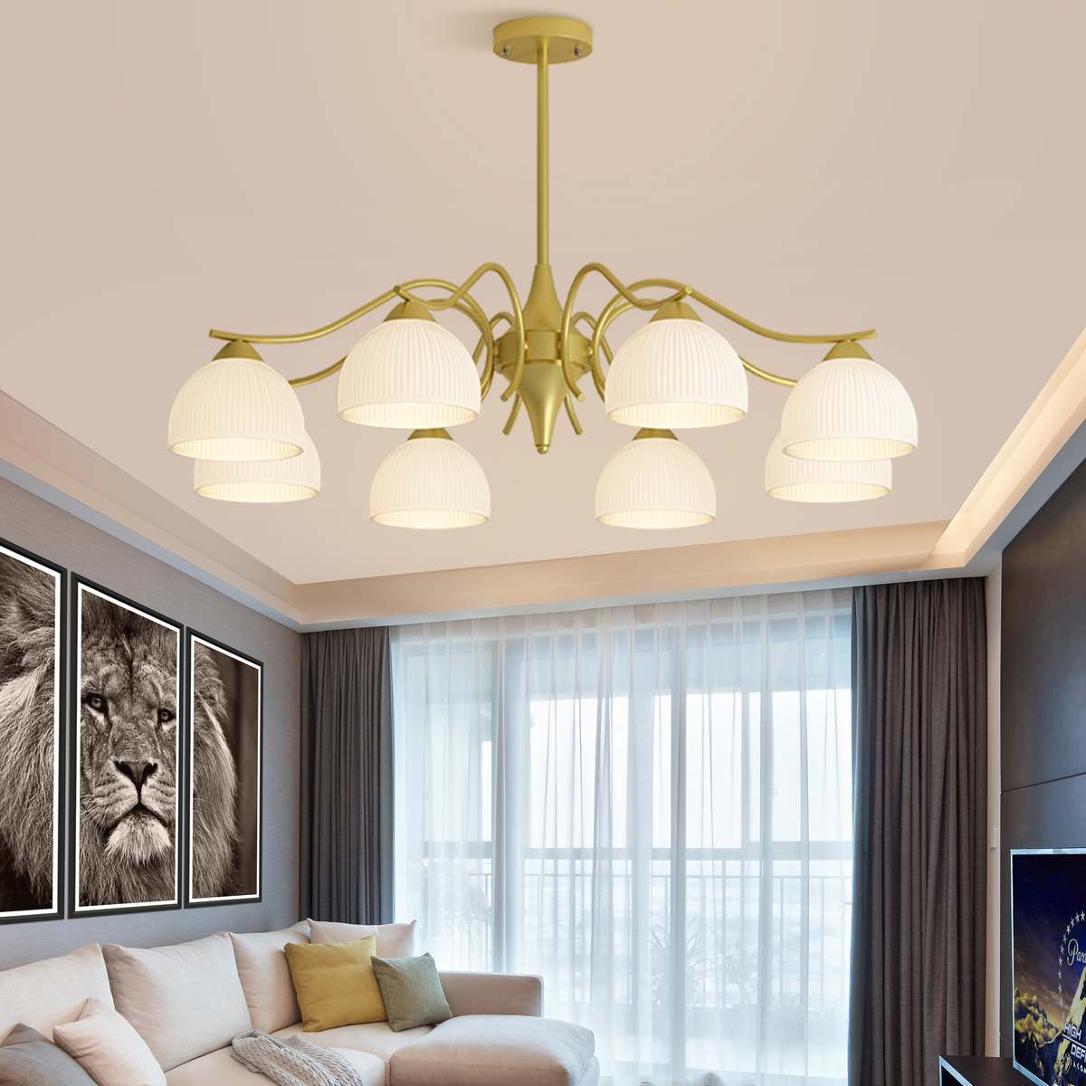 French Pastoral Living Room Chandelier | Desfino