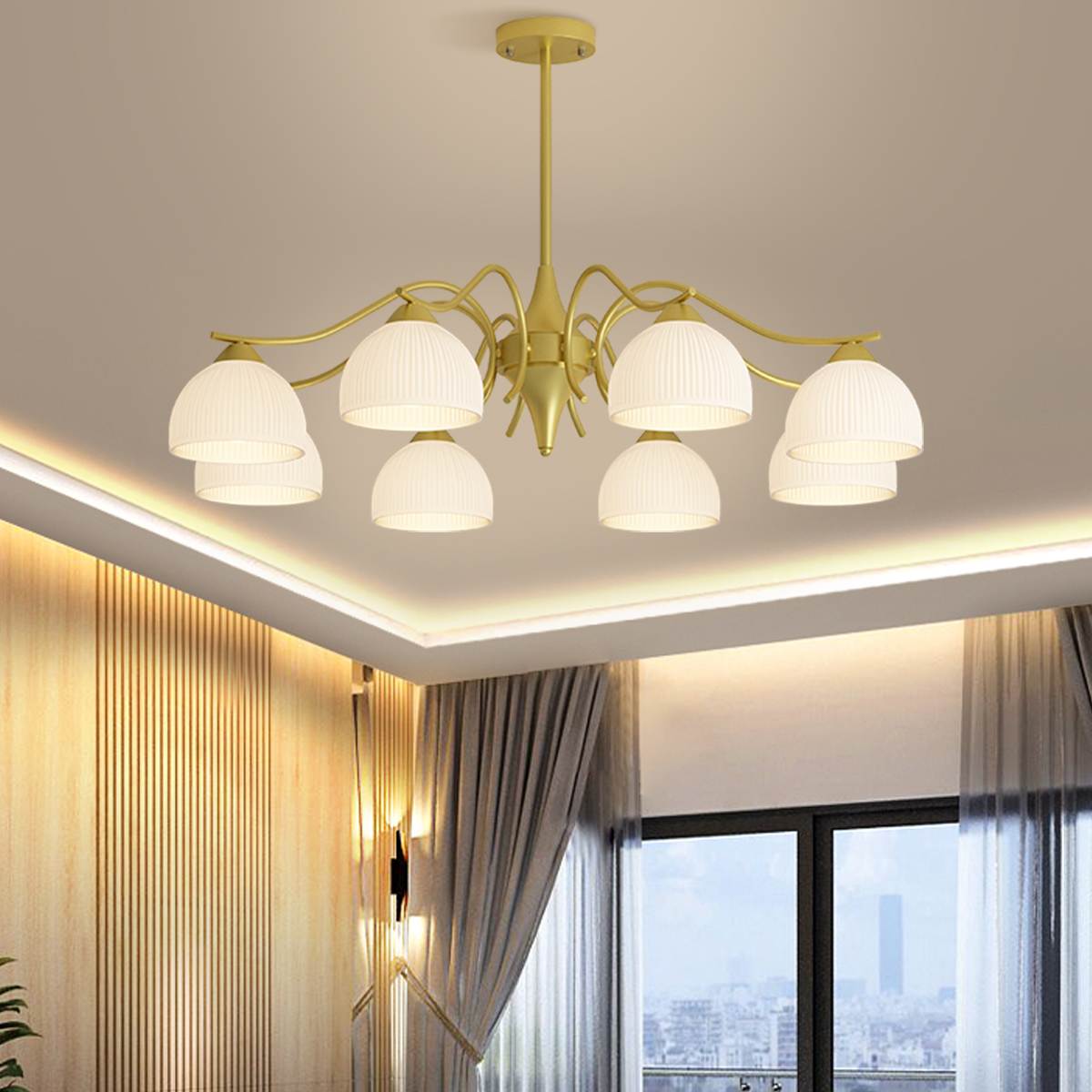 French Pastoral Living Room Chandelier | Desfino