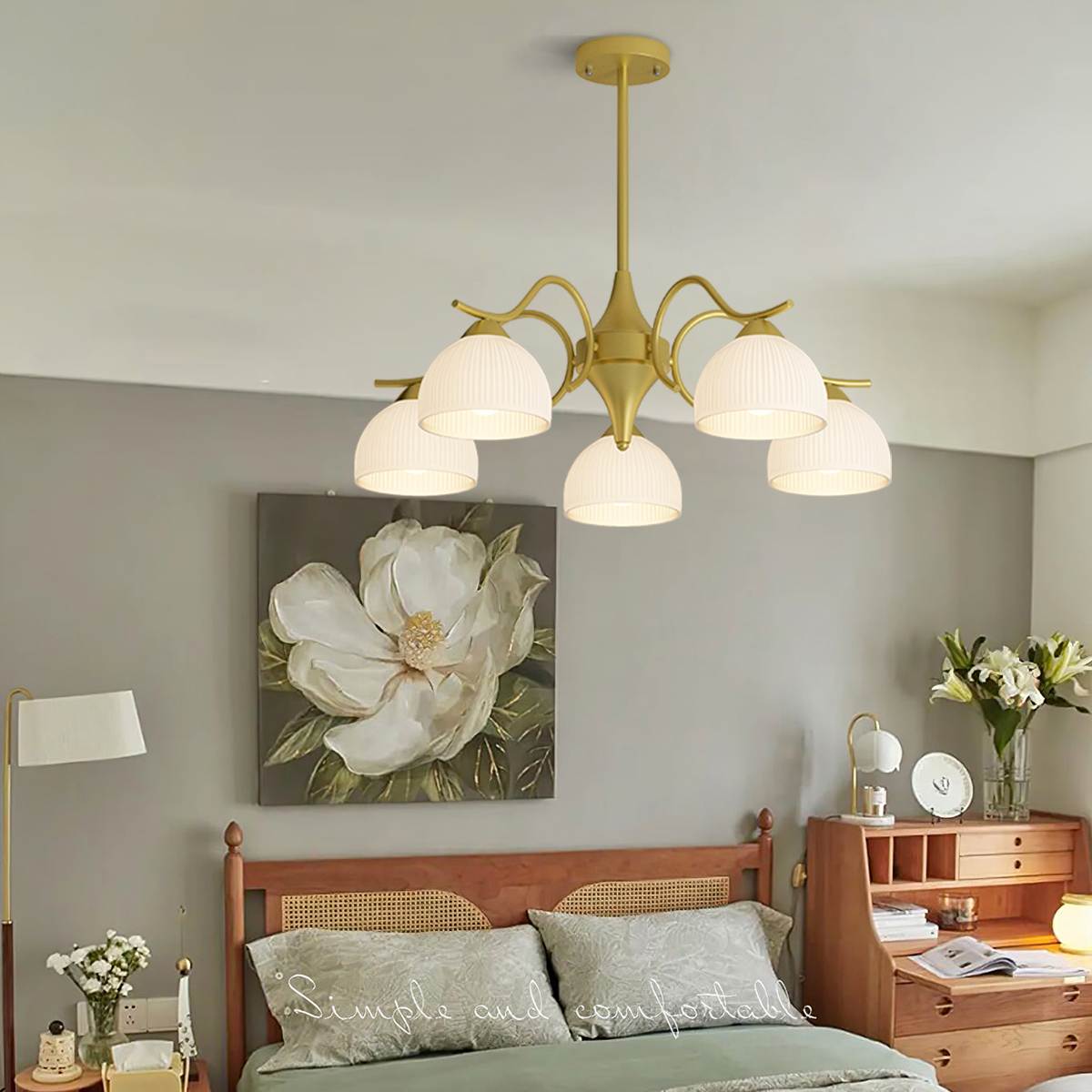French Pastoral Living Room Chandelier | Desfino