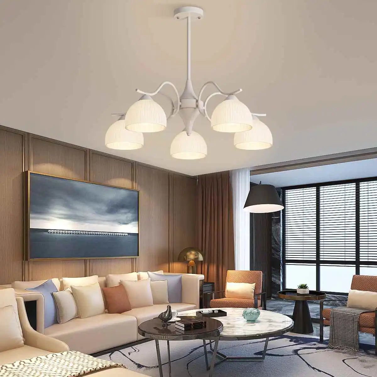 French Pastoral Living Room Chandelier | Desfino