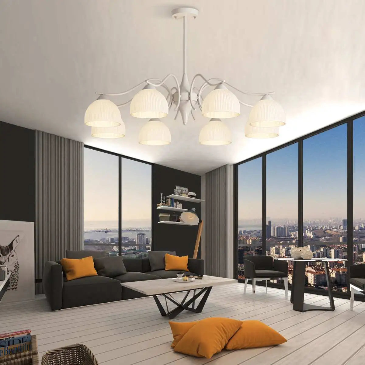 French Pastoral Living Room Chandelier | Desfino