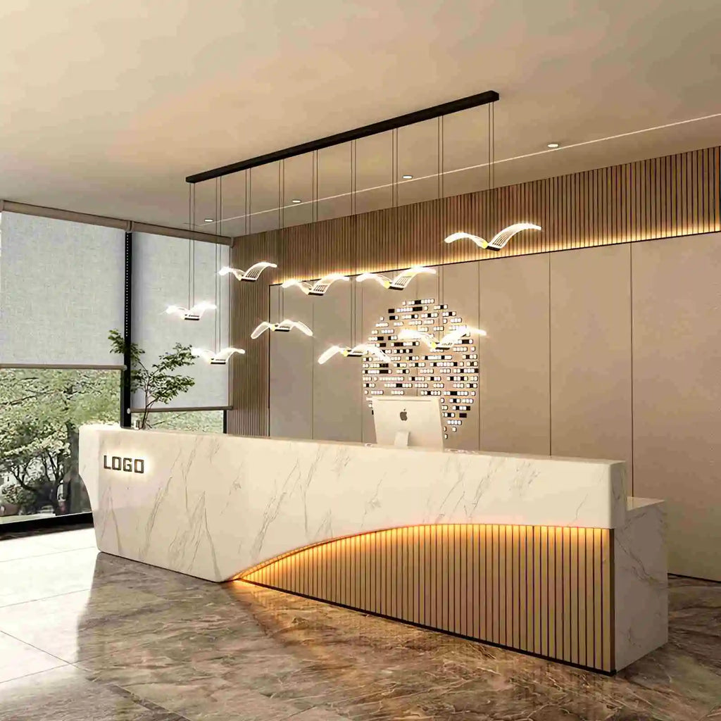 Light Luxury Art Seagull Pendant Lamp for Living Room | Desfino