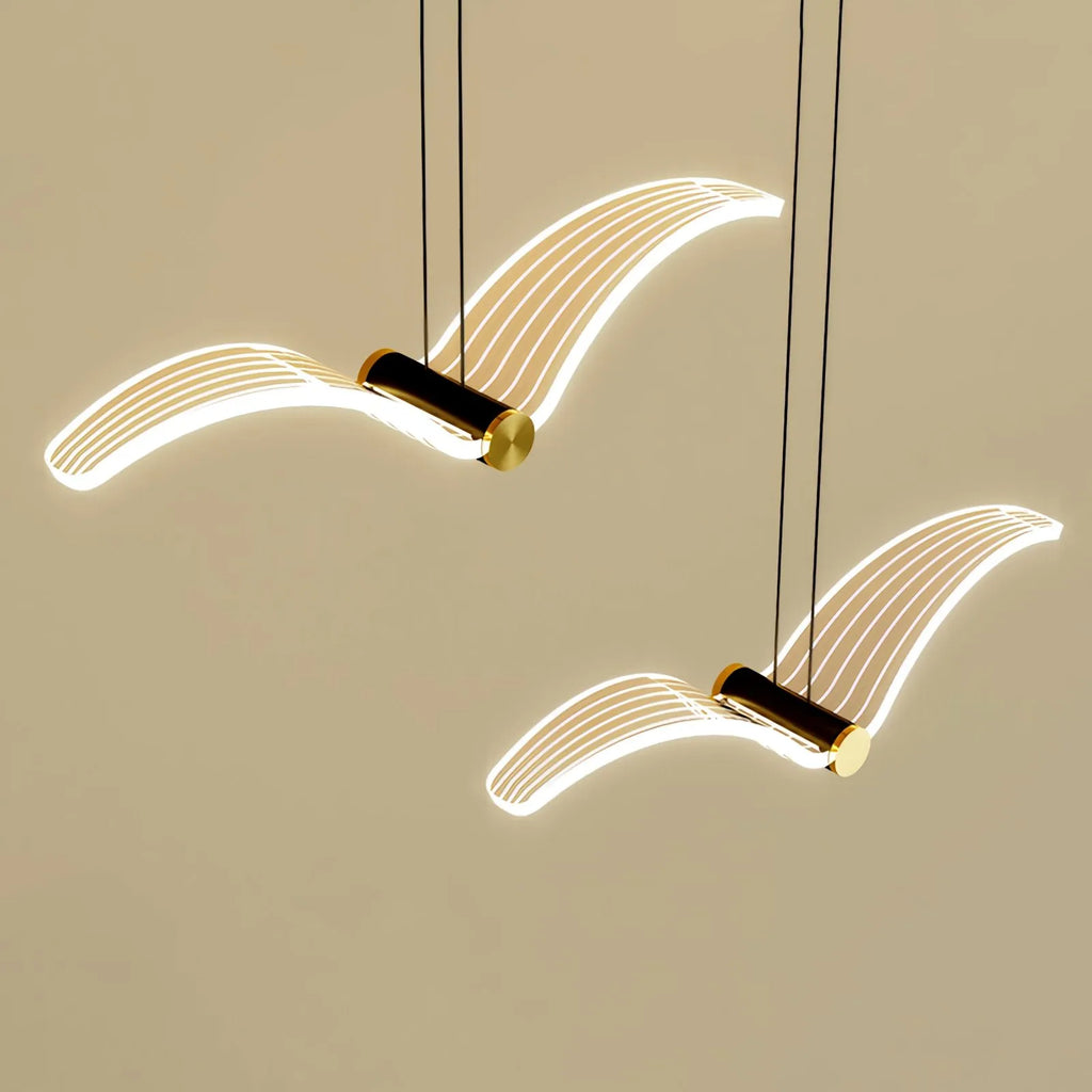 Light Luxury Art Seagull Pendant Lamp for Living Room | Desfino