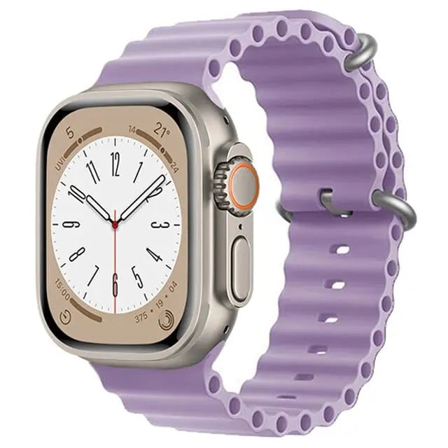 حزام AquaFlex لساعة Apple Watch — سوار أنبوبي مطاطي لبدلة الغوص - Desfino