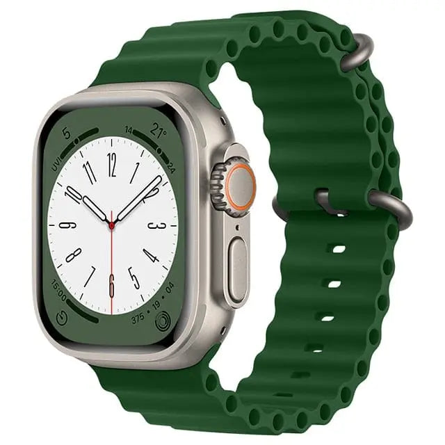 حزام AquaFlex لساعة Apple Watch — سوار أنبوبي مطاطي لبدلة الغوص - Desfino