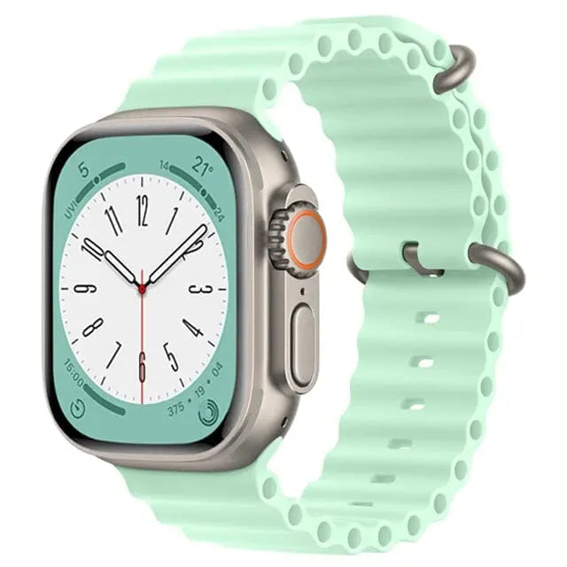 حزام AquaFlex لساعة Apple Watch — سوار أنبوبي مطاطي لبدلة الغوص - Desfino