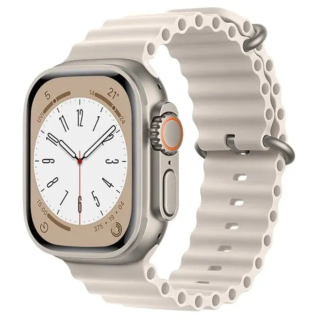 حزام AquaFlex لساعة Apple Watch — سوار أنبوبي مطاطي لبدلة الغوص - Desfino
