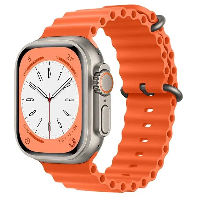 حزام AquaFlex لساعة Apple Watch — سوار أنبوبي مطاطي لبدلة الغوص - Desfino