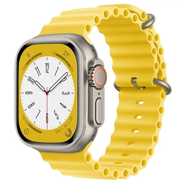 حزام AquaFlex لساعة Apple Watch — سوار أنبوبي مطاطي لبدلة الغوص - Desfino
