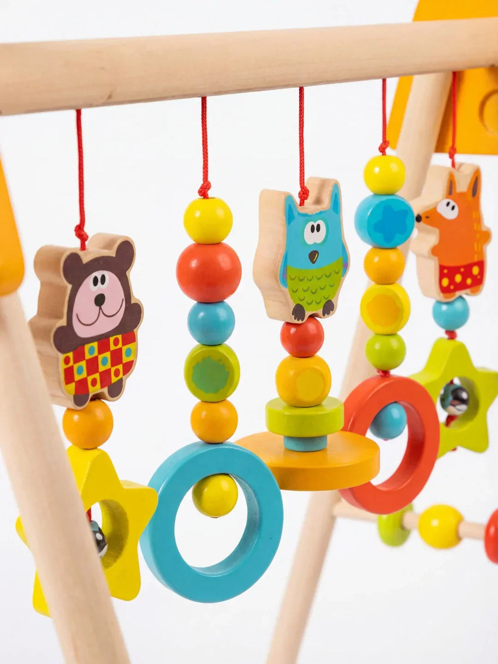 Colorful Wooden Play Arch — Vibrant Hanging Sensory Gym