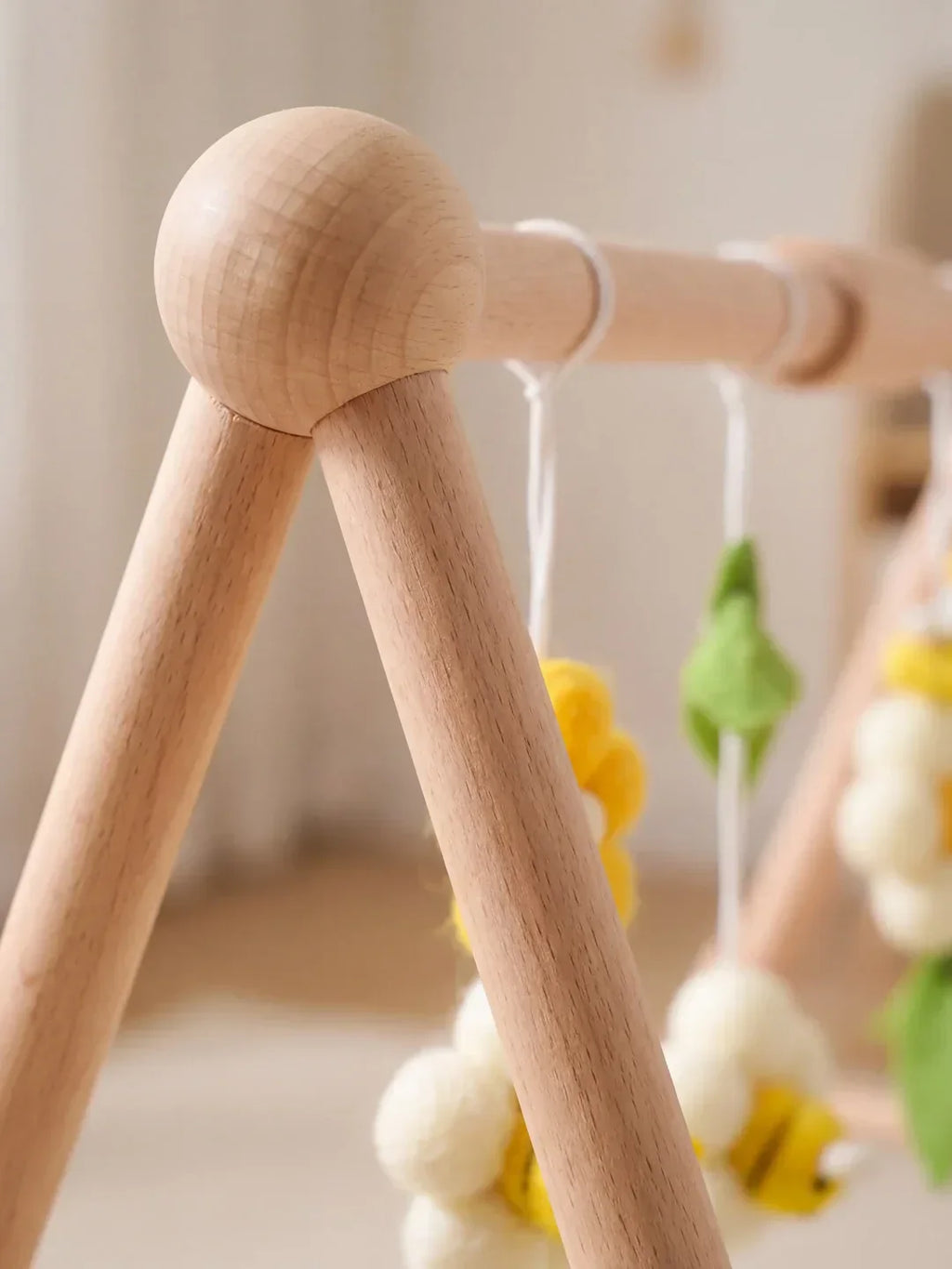 Sturdy Wooden Baby Play Arch — Sensory Toy Gym