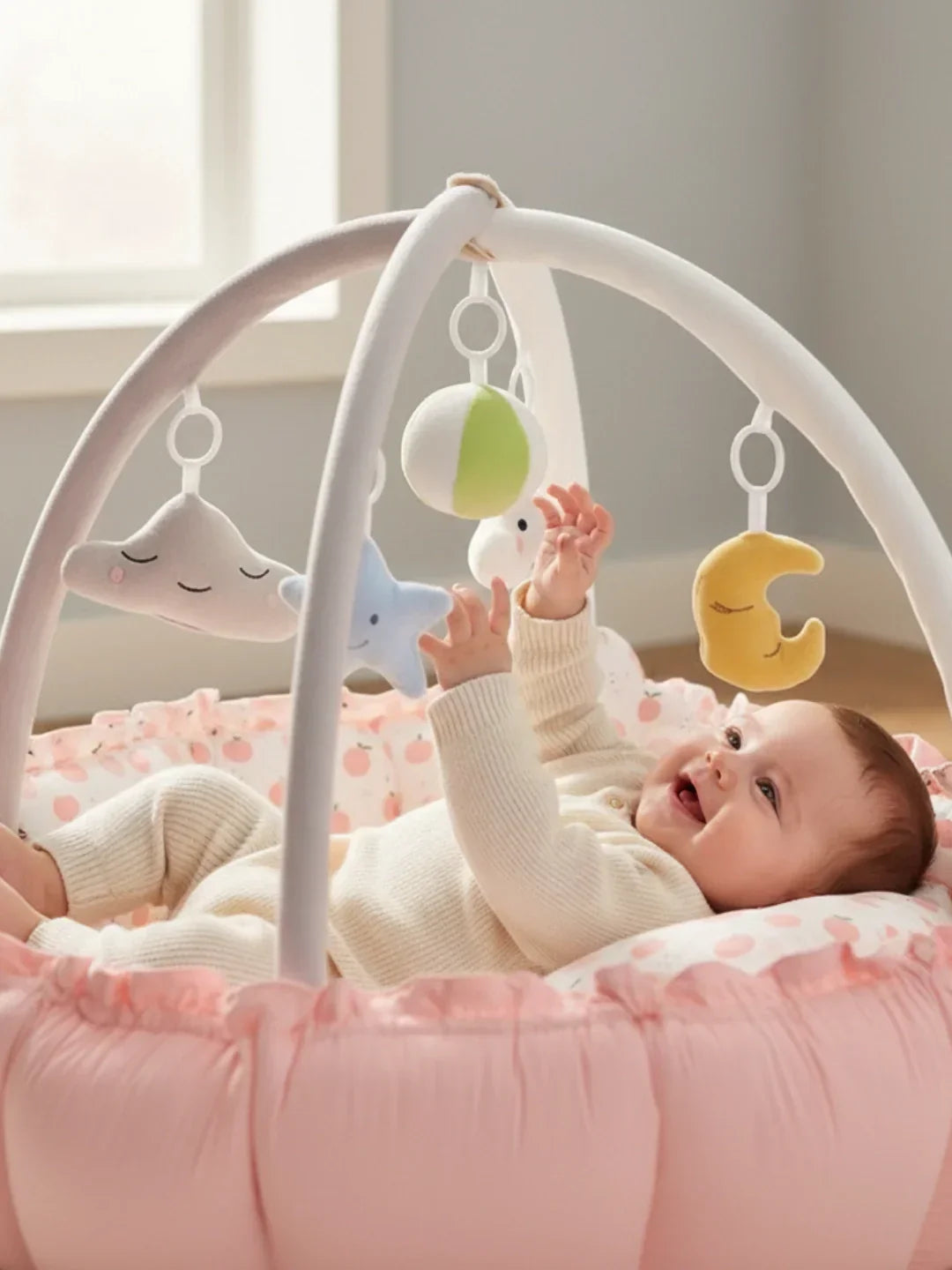 2-in-1-Baby-Spielmatte — Sensorik-Bogen-Bodenspielcenter, erstes Lebensjahr - Desfino