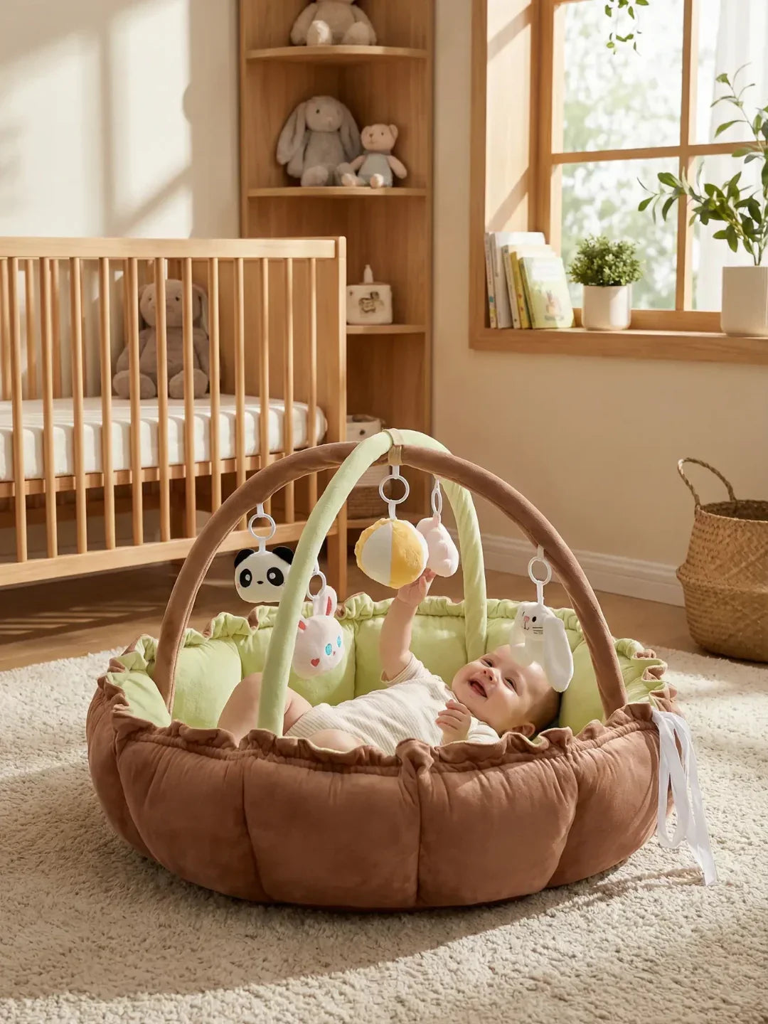 2-in-1-Baby-Spielmatte — Sensorik-Bogen-Bodenspielcenter, erstes Lebensjahr - Desfino