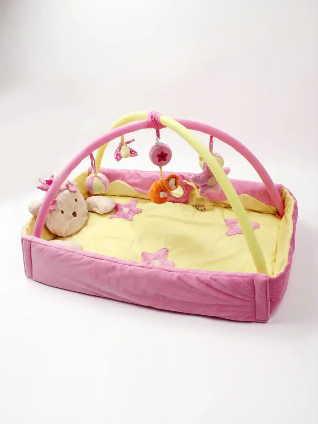 2-in-1 Rectangular Baby Play Mat — Sensory Arch Activity Gym