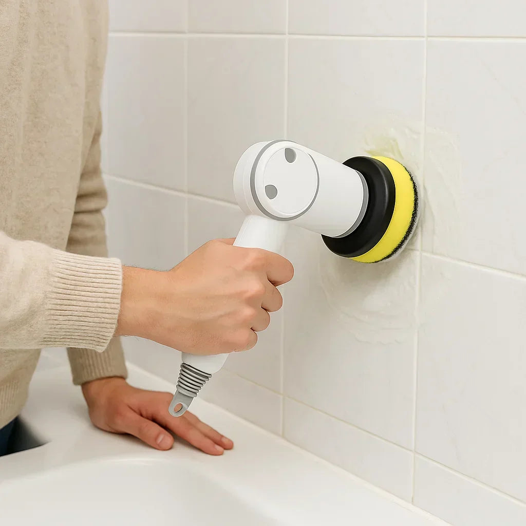 Brosse électrique sans fil - Batterie rechargeable, rotation à 360° - Desfino