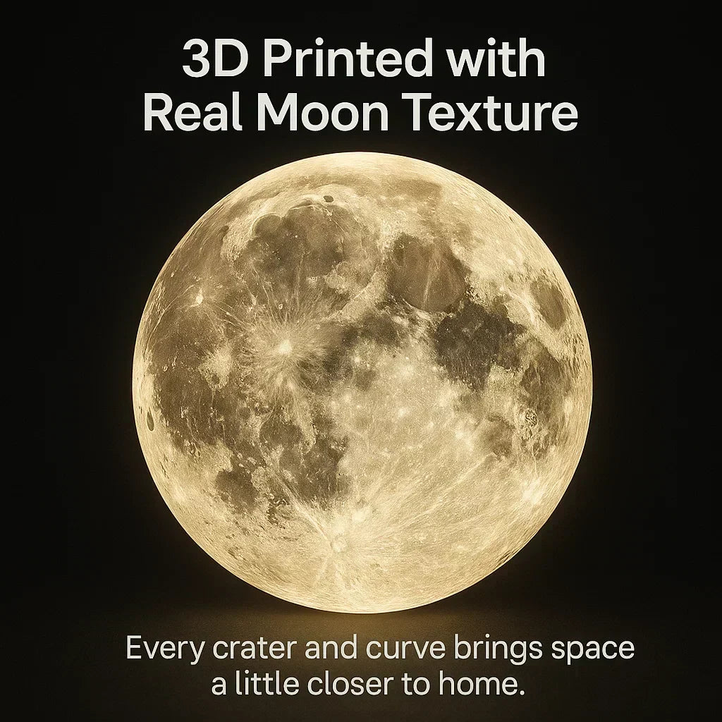 Lunara-himmennettävä 3D-LED-kuulamppu — kuunhohtoinen yövalo - Desfino