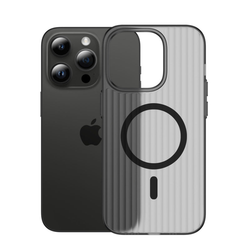 Slank gestreept iPhone-hoesje — Minimalistische beschermende telefoonhoes - Desfino