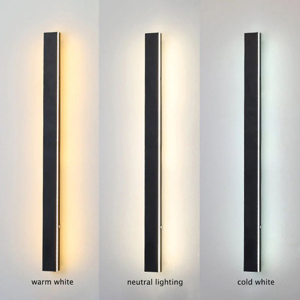 Γραμμικό εξωτερικό φωτιστικό τοίχου Nyx LED — σύγχρονο μαύρο φινίρισμα - Desfino