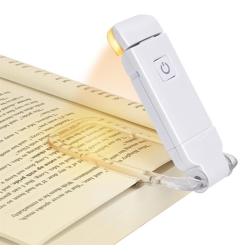 LumaLeaf per USB aufladbare LED-Buchleuchte mit Clip, verstellbar - Desfino