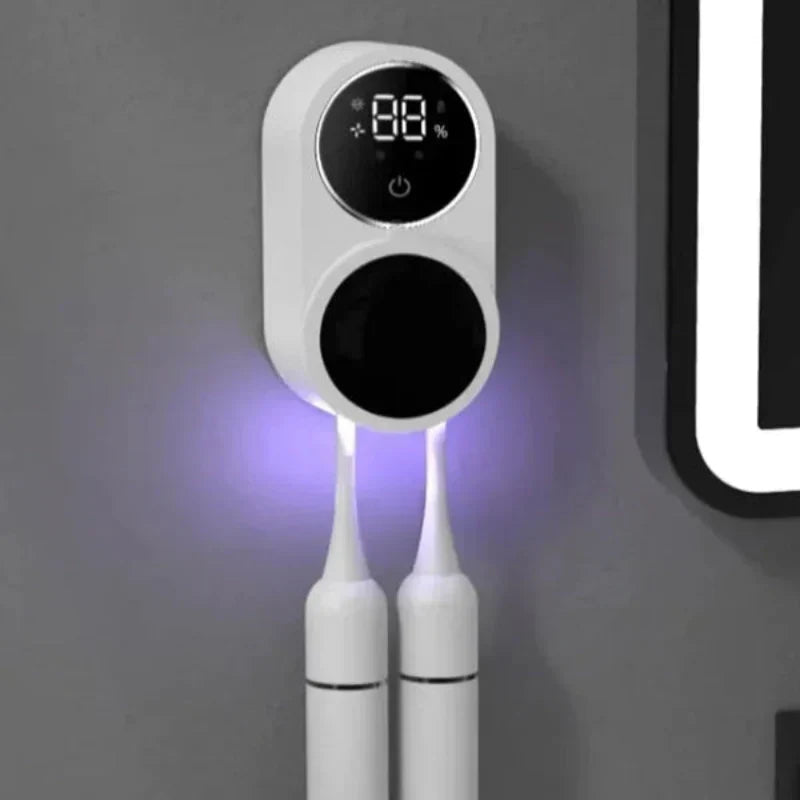 LumaClean automatický UV sterilizátor zubních kartáčků — chytrý hygienický držák - Desfino