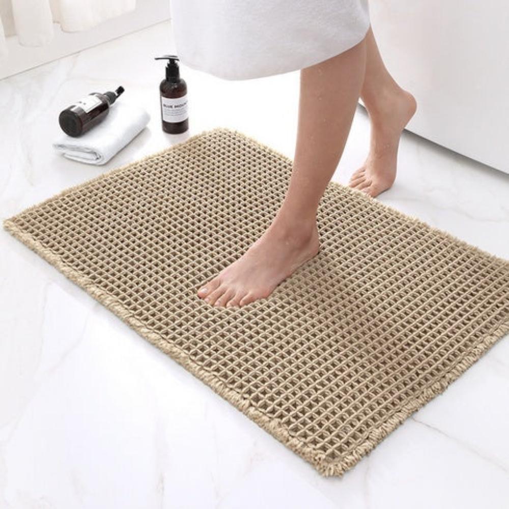 Covoraș de baie moale, cu două straturi și textură 3D tip fagure — Foarte absorbant - Desfino
