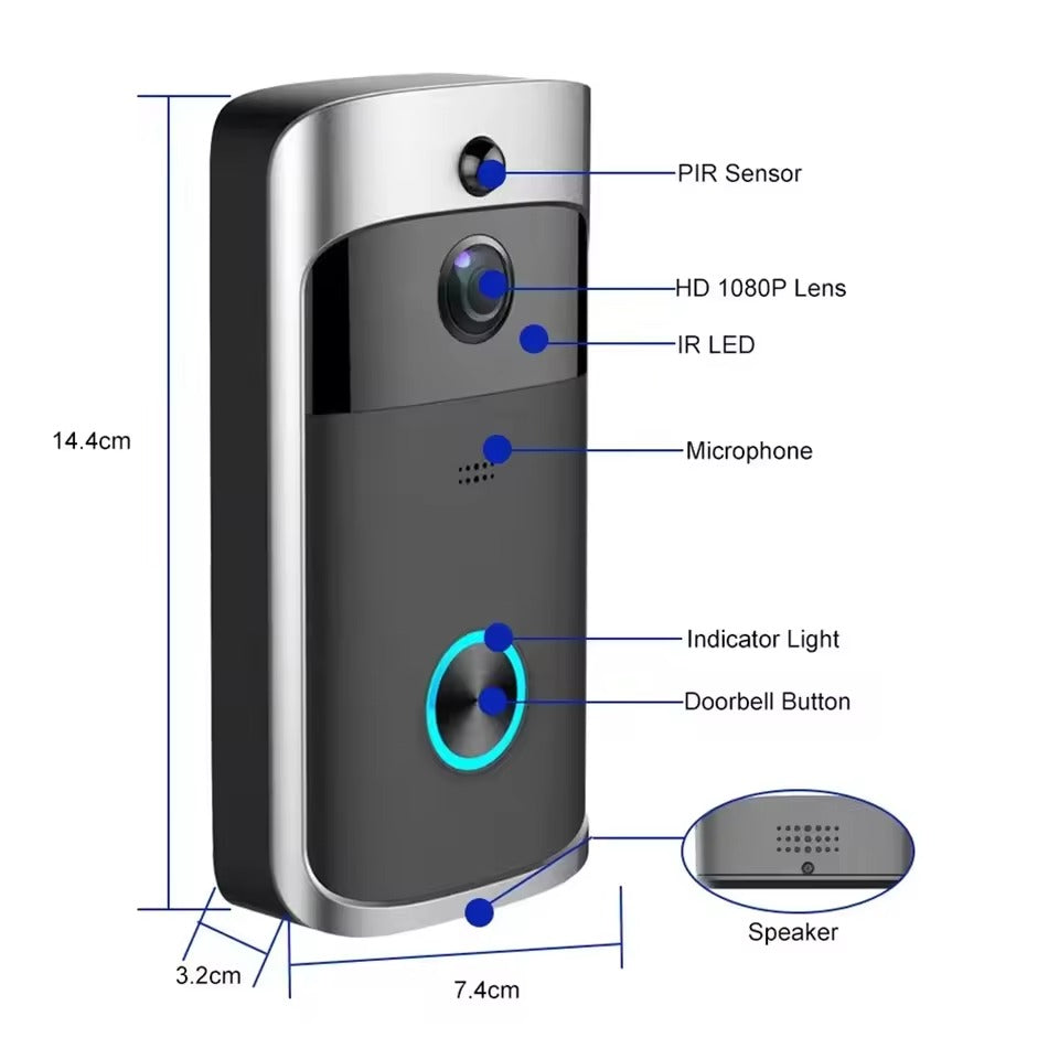 HavenCam HD WiFi Video Doorbell — Night Vision, Two-Way Talk | Desfino