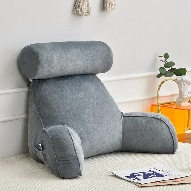 Ergonomisk ryggstödskudde - justerbart nackstöd, armstöd och nackstöd - Desfino