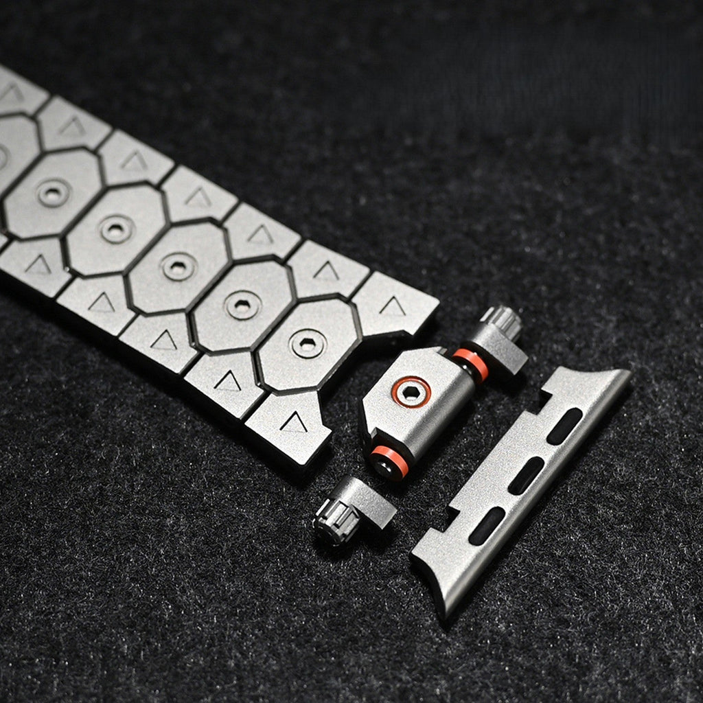 Sześciokątny tytanowy pasek ogniwowy Vantira do Apple Watch - Desfino