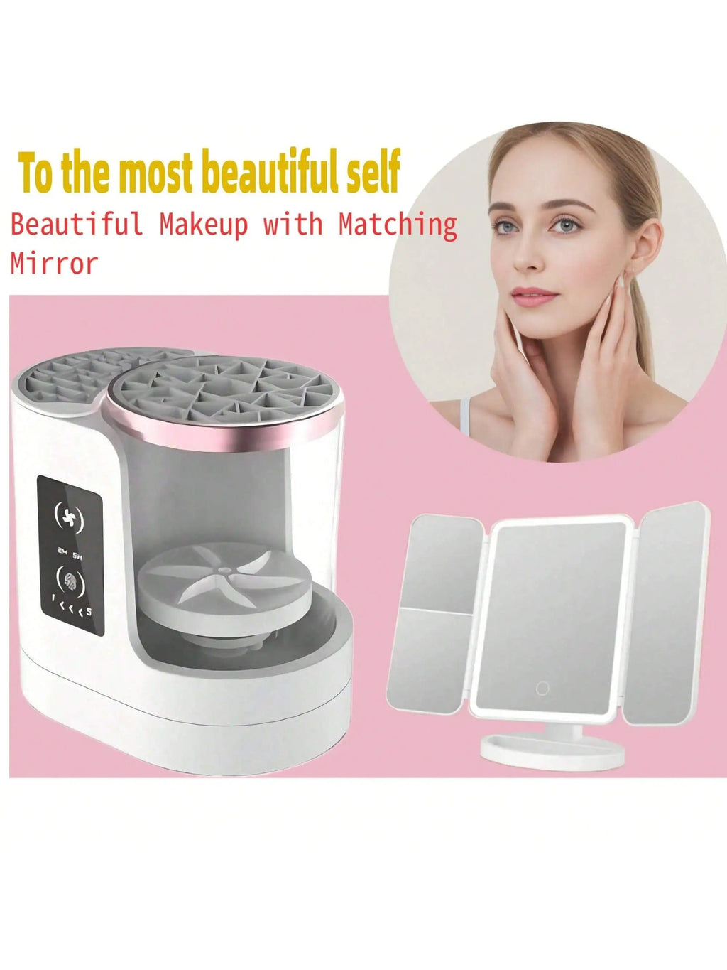 AstraGlow Pro elektrischer Make-up-Pinselreiniger — Wiederaufladbar - Desfino