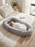 Soft Cotton Baby Sleep Nest — Cozy Contoured Design