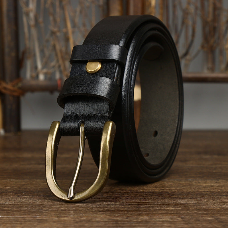 Ceinture classique en cuir pour homme Merrick — style décontracté et habillé - Desfino