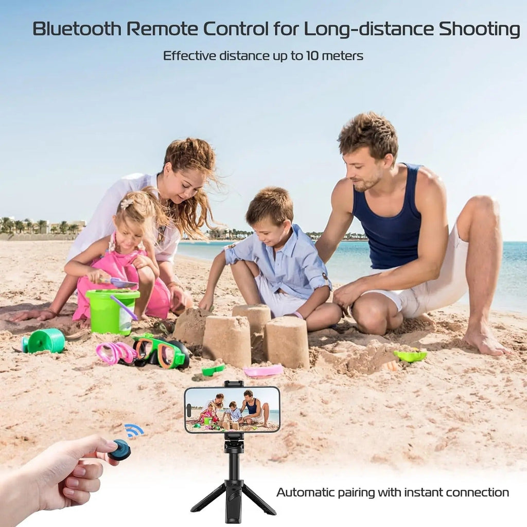 LumaFlex Bluetooth selfie tyč — otočný držák telefonu o 360° - Desfino