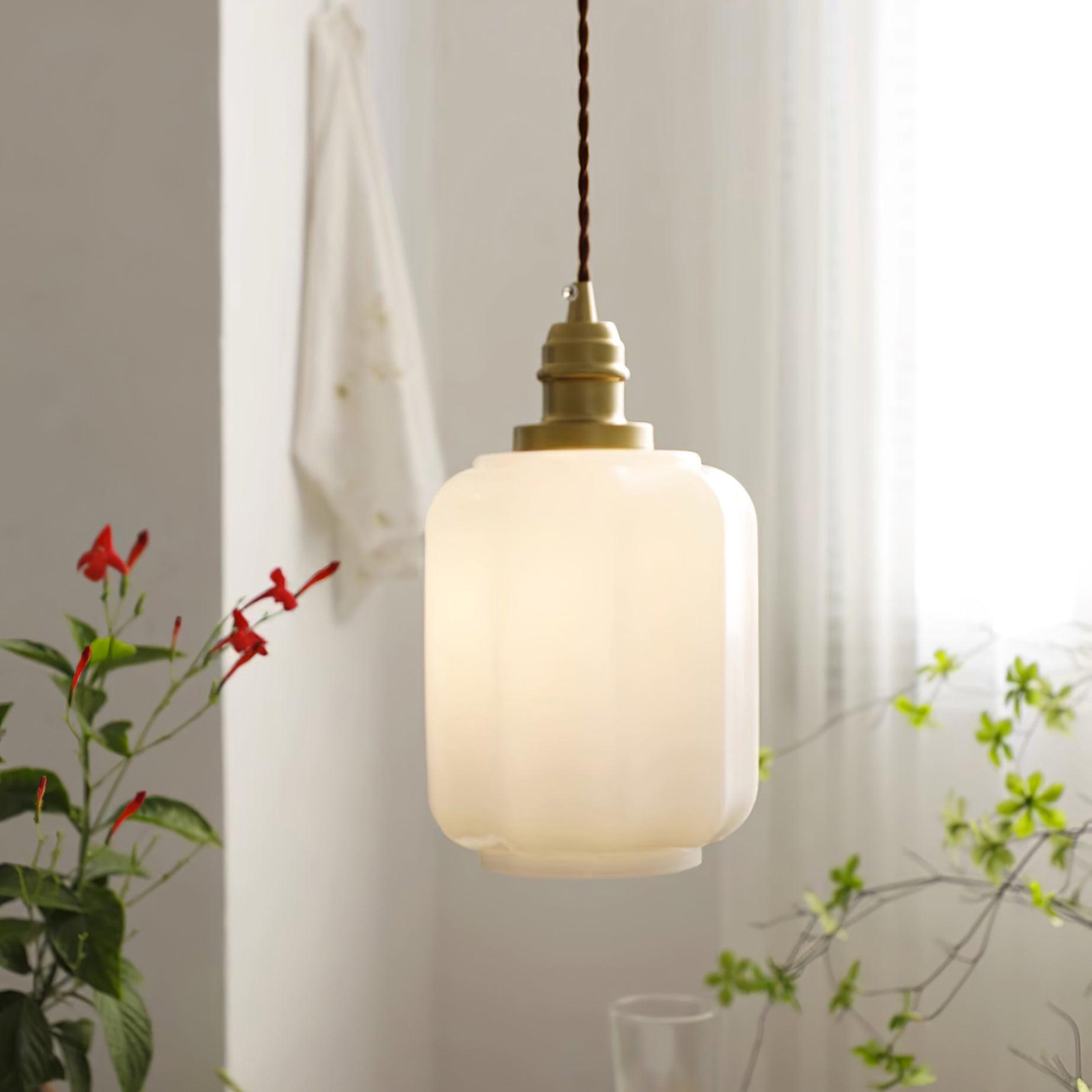 Henry Pendant Lamp — White Glass Shade