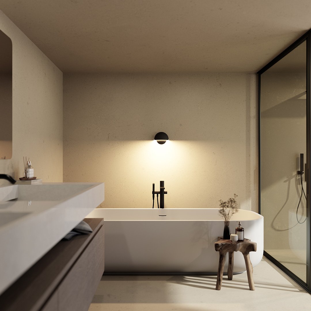 Candeeiro de Parede LED Moderno LumaAqua — Branco Quente de 2700K, 710 Lumens - Desfino