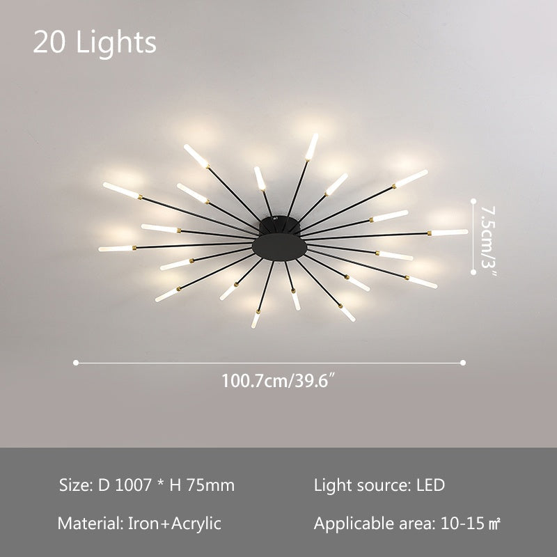 Fireworks Swirl Ceiling Light for Living Room | Desfino