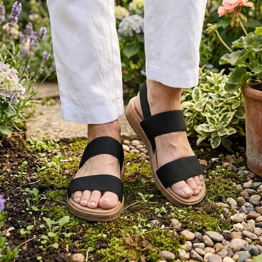 Elastische sandalen — lichtgewicht instappers voor wandelen en reizen | Desfino