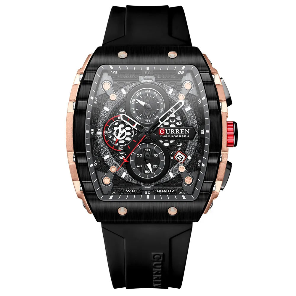 Hodinky Vareno s chronografem — velký ciferník, quartzový strojek, automatické zobrazování data - Desfino