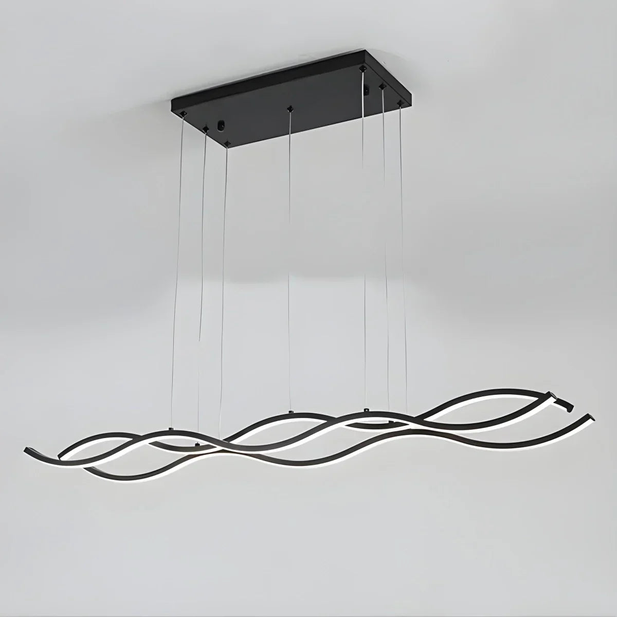 Nordic Minimalist Wave Long Pendant Light | Desfino