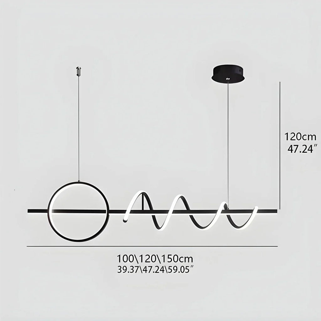 LED Minimalist Long Pendant Light for Kitchen Island | Desfino