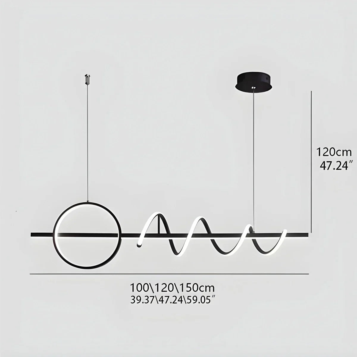 LED Minimalist Long Pendant Light for Kitchen Island | Desfino