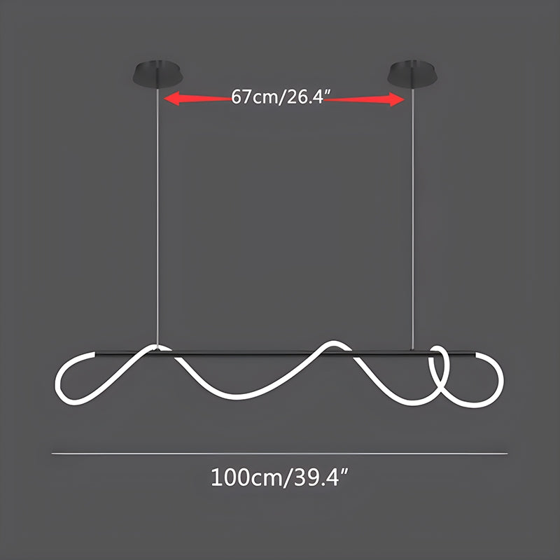 Moderne LED-Pendelleuchte mit langem Kabel für das Esszimmer | Desfino