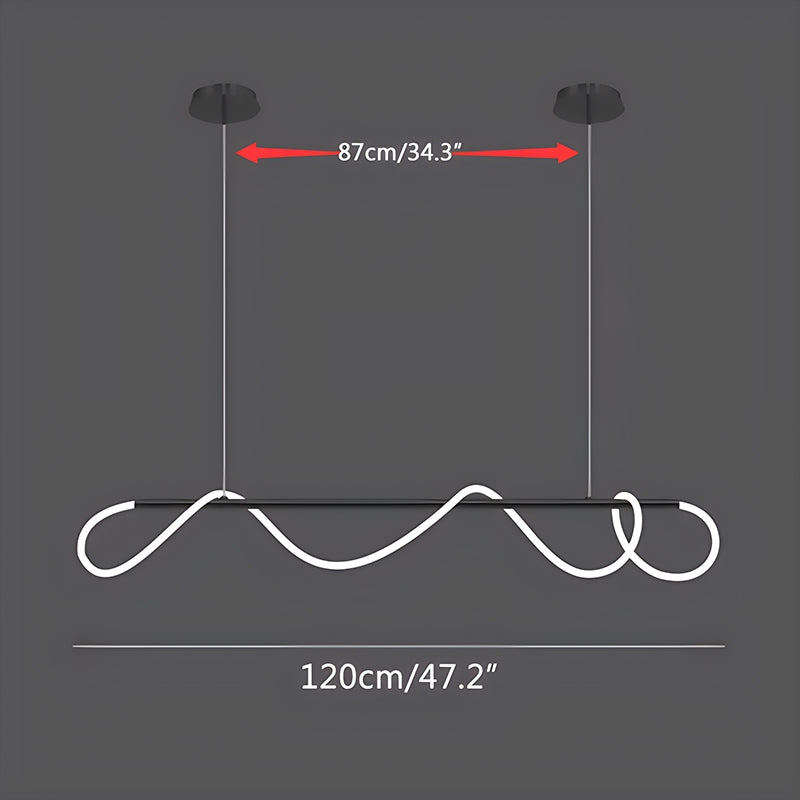 Moderne LED-Pendelleuchte mit langem Kabel für das Esszimmer | Desfino