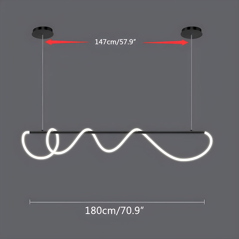 Moderne LED-Pendelleuchte mit langem Kabel für das Esszimmer | Desfino