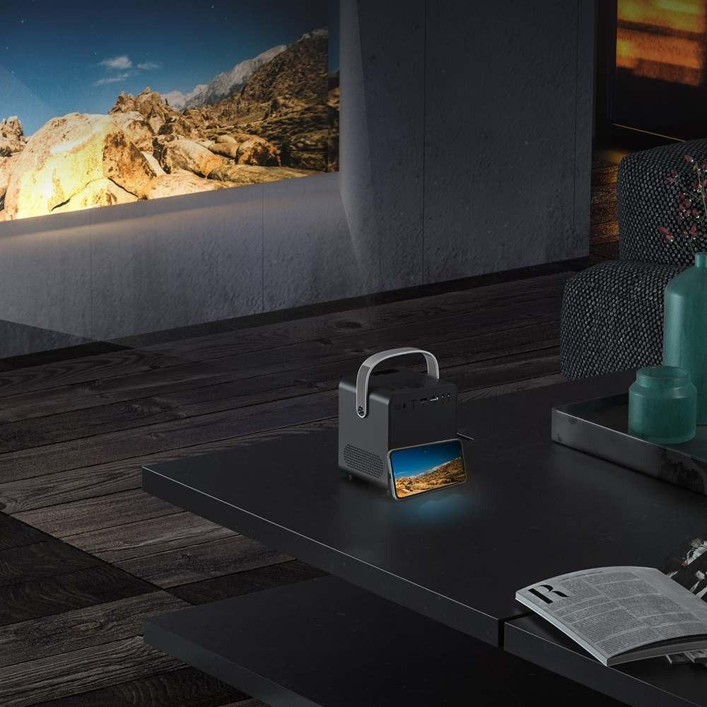 Proyector Wi-Fi portátil para exteriores CineLite Mini, 5000 lux, altavoz integrado | Desfino