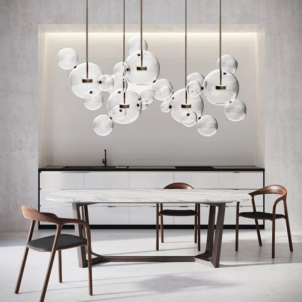 Suspension sphérique OrbisGlow — LED chaleureuse, design moderne, 10 W - Desfino