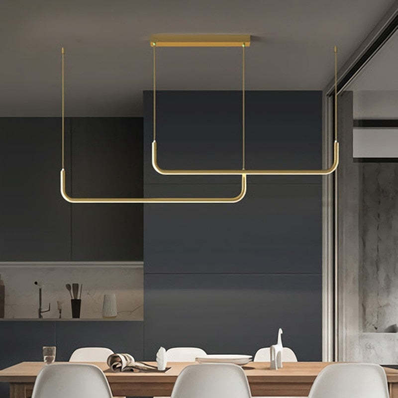 Lampa wisząca LED EdgeGlow — nowoczesna konstrukcja z metalu i silikonu - Desfino